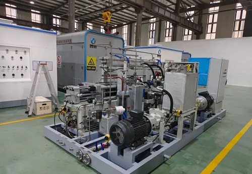 青島康普銳斯自主研發(fā)生產(chǎn)220MPa超高壓液體驅(qū)動(dòng)壓縮機(jī)成功(圖1)