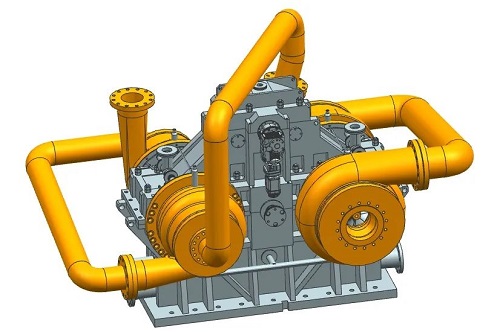 哈電汽輪機(jī)研制的世界首臺兆瓦級儲諾項目特高溫離心壓縮機(jī)組順利發(fā)運(yùn)(圖1)
